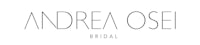 the logo for andrea osel bridal